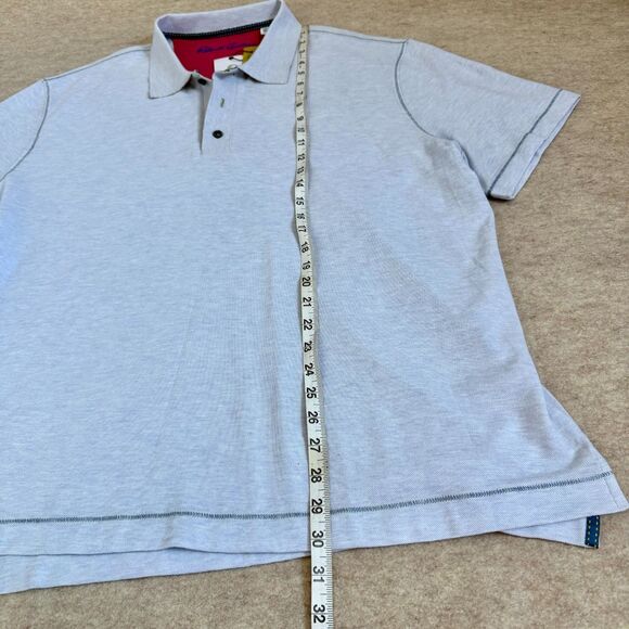 Robert Graham Light Blue Polo Shirt NEW Men’s 3XL Classic Fit Short Sleeve FLAW - Picture 7 of 9